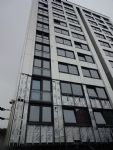 Cladding being stripped at Whitebeam Court Salford